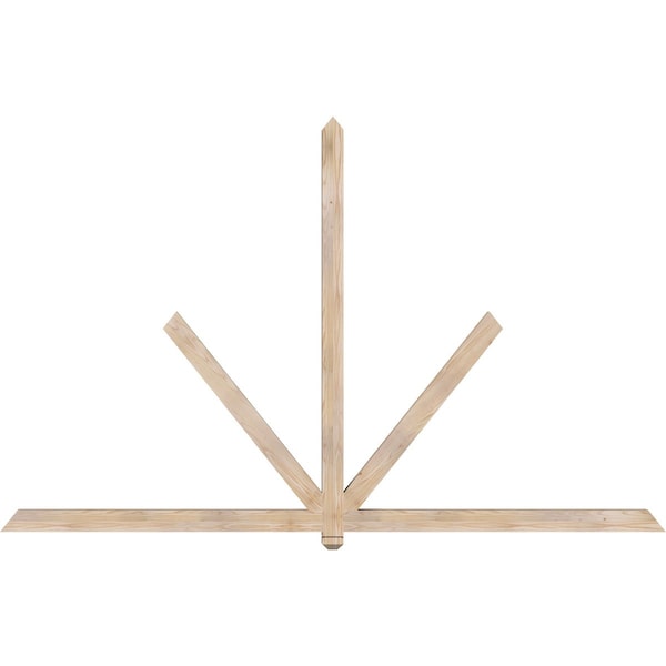 Ekena Millwork Kennewick Smooth Timber Gable Bracket, Douglas Fir, 108"W x 68"H x 3 1/2"D x 3 1/2"F, 15/12 Pitch GBW108X68X0404KEN00SDF - main